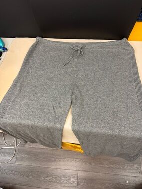 Auden Soft Gray Knit Wide-Leg Lounge Pants size 3X new without tags gray pajama